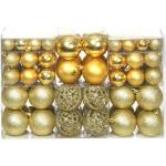 Goldene vidaXL Weihnachtskugeln glänzend aus Kunststoff 100-teilig 