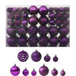 Violette vidaXL Weihnachtskugeln aus Kunststoff 100-teilig 
