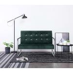 Dunkelgrüne Moderne Zweisitzer-Sofas aus Chrom mit Armlehne Breite 100-150cm, Höhe 50-100cm, Tiefe 50-100cm 2 Personen 