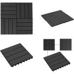 Schwarze Terrassenplatten & Terrassenfliesen aus WPC 