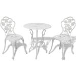 Weiße Blumenmuster Romantische vidaXL Gartenmöbelsets & Gartengarnituren aus Aluminium 3-teilig 