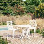 Weiße vidaXL Gartenmöbelsets & Gartengarnituren aus Aluminium 3-teilig 