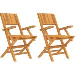 Braune vidaXL Gartenstühle & Balkonstühle aus Massivholz Outdoor Breite 50-100cm, Höhe 50-100cm, Tiefe 50-100cm 