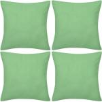 Apfelgrüne Moderne Quadratische Kissenbezüge & Kissenhüllen mit Reißverschluss aus Baumwolle maschinenwaschbar 40x40 