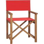 Rote vidaXL Gartenstühle & Balkonstühle aus Teakholz mit Armlehne Breite 50-100cm, Höhe 50-100cm, Tiefe 50-100cm 