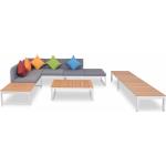 Moderne vidaXL Lounge Gartenmöbel & Loungemöbel Outdoor aus WPC mit Kissen 5-teilig 