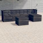 Dunkelgraue Rustikale vidaXL Lounge Gartenmöbel & Loungemöbel Outdoor aus Massivholz 6-teilig 
