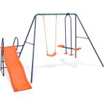 Blaue vidaXL Spielplatzgeräte & Gartenspielgeräte aus Stahl mit Rutsche 