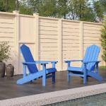 Blaue vidaXL Adirondack Chairs gebeizt aus HDPE mit Armlehne 2-teilig 