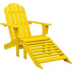 Gelbe vidaXL Adirondack Chairs aus Massivholz Breite 50-100cm, Höhe 50-100cm, Tiefe 100-150cm 