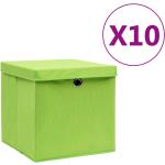 Grüne vidaXL Faltboxen mit Deckel 10-teilig 