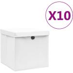 Weiße vidaXL Faltboxen mit Deckel 10-teilig 
