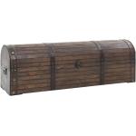 Braune Vintage vidaXL Holztruhen aus Massivholz Breite 100-150cm, Höhe 0-50cm, Tiefe 0-50cm 