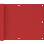 vidaXL Balkon-Sichtschutz Rot 75x500 cm HDPE - rot 311006