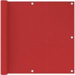 Rote vidaXL Balkonschirme aus HDPE UV-beständig 