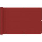 Rote vidaXL Balkonschirme aus HDPE UV-beständig 