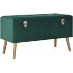 Grüne vidaXL Schuhbänke & Sitzbänke Flur aus Massivholz mit Stauraum Breite 50-100cm, Höhe 0-50cm, Tiefe 0-50cm 