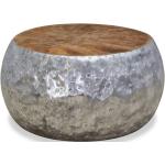 Silberne vidaXL Runde Runde Couchtische 30 cm geölt aus Aluminium Breite 50-100cm, Höhe 0-50cm, Tiefe 50-100cm 