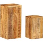 Braune vidaXL Beistelltische Holz aus Massivholz 2-teilig 