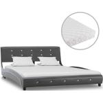 Graue vidaXL Betten mit Matratze aus Eisen 140x200 