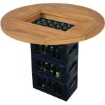 Braune Runde Bierkasten Tischaufsätze aus Massivholz Breite 0-50cm, Höhe 0-50cm, Tiefe 0-50cm 