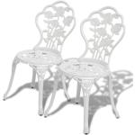 Reduzierte Weiße Gartenstühle & Balkonstühle aus Gusseisen wetterfest Breite 0-50cm, Höhe 50-100cm, Tiefe 0-50cm 2-teilig 