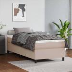 Braune vidaXL Betten mit Matratze aus Leder Taschenfederkern 80x200 Breite 150-200cm, Höhe 200-250cm, Tiefe 50-100cm 