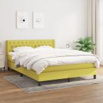Grüne vidaXL Betten mit Matratze aus Stoff Taschenfederkern 140x200 