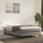 Hellgraue vidaXL Betten mit Matratze aus Stoff Taschenfederkern 120x200 