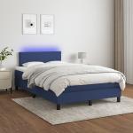 Blaue vidaXL Betten mit Matratze aus Stoff Taschenfederkern 120x200 