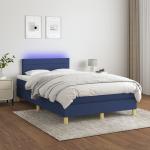 Blaue vidaXL Betten mit Matratze aus Stoff Taschenfederkern 120x200 
