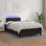Schwarze vidaXL Betten mit Matratze aus Leder LED beleuchtet 120x200 Breite 100-150cm, Höhe 200-250cm, Tiefe 200-250cm 