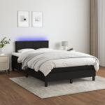 Schwarze vidaXL Betten mit Matratze aus Stoff LED beleuchtet 120x200 