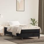 Schwarze vidaXL Betten mit Matratze aus Stoff Taschenfederkern 100x200 
