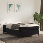 Schwarze vidaXL Betten mit Matratze aus Stoff Taschenfederkern 120x200 