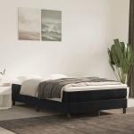 Schwarze vidaXL Betten mit Matratze aus Stoff Taschenfederkern 120x200 
