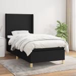 Schwarze vidaXL Betten mit Matratze aus Stoff Taschenfederkern 80x200 
