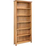 Hellbraune vidaXL Bücherregale aus Massivholz Breite 150-200cm, Höhe 150-200cm, Tiefe 0-50cm 