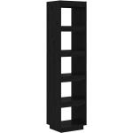 Schwarze vidaXL Bücherregale aus Massivholz Breite 150-200cm, Höhe 150-200cm, Tiefe 0-50cm 