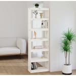 Weiße vidaXL Bücherregale aus Massivholz Breite 150-200cm, Höhe 150-200cm, Tiefe 0-50cm 