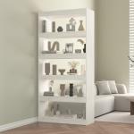 Weiße vidaXL Bücherregale aus Massivholz Breite 150-200cm, Höhe 150-200cm, Tiefe 0-50cm 