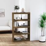 Braune vidaXL Bücherregale aus Massivholz Breite 100-150cm, Höhe 100-150cm, Tiefe 0-50cm 