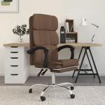 Braune Minimalistische vidaXL Bürostühle & Schreibtischstühle aus Holz mit verstellbarer Rückenlehne 