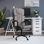 Taupefarbene Minimalistische vidaXL Bürostühle & Schreibtischstühle aus Holz mit verstellbarer Rückenlehne 