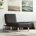 Schwarze Moderne vidaXL Chaiselongues & Longchairs aus Leder 