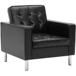 Schwarze vidaXL Chesterfield Lounge Sessel aus Kunstleder gepolstert Breite 50-100cm, Höhe 50-100cm, Tiefe 50-100cm 