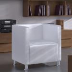 Weiße vidaXL Lounge Sessel aus Kunstleder 