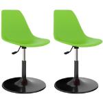 Grüne vidaXL Esszimmerstühle & Küchenstühle aus Kunststoff höhenverstellbar 2-teilig 