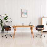 Graue Moderne vidaXL Ergonomische Bürostühle & orthopädische Bürostühle  aus Holz höhenverstellbar 