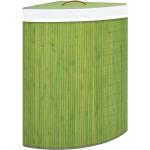 Grüne vidaXL Wäschekörbe & Wäschepuffs mit Bambus-Motiv 